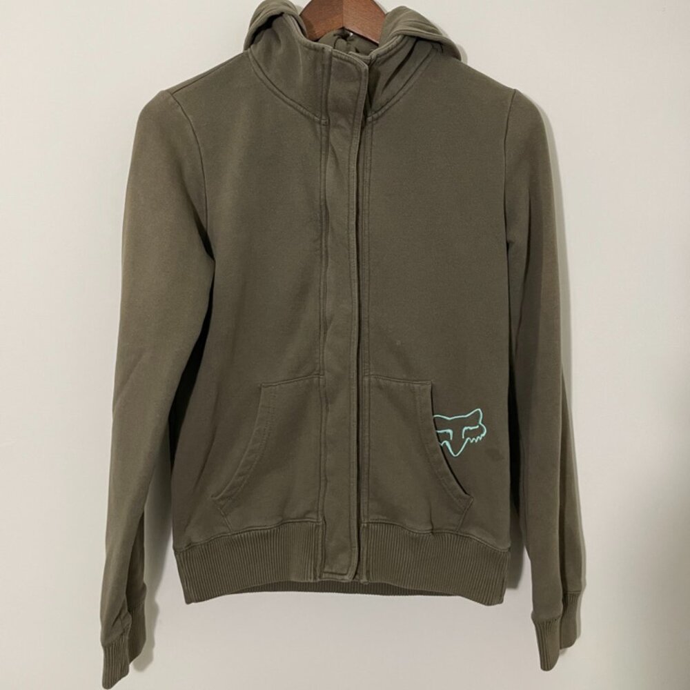 Fox Zip-up Hoodie - Hunter Green M